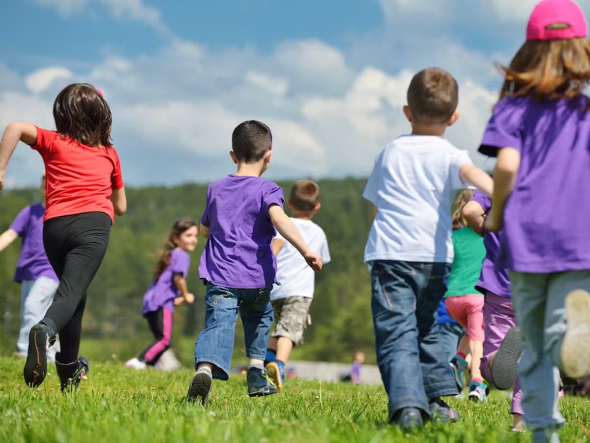 Children playing outdoors