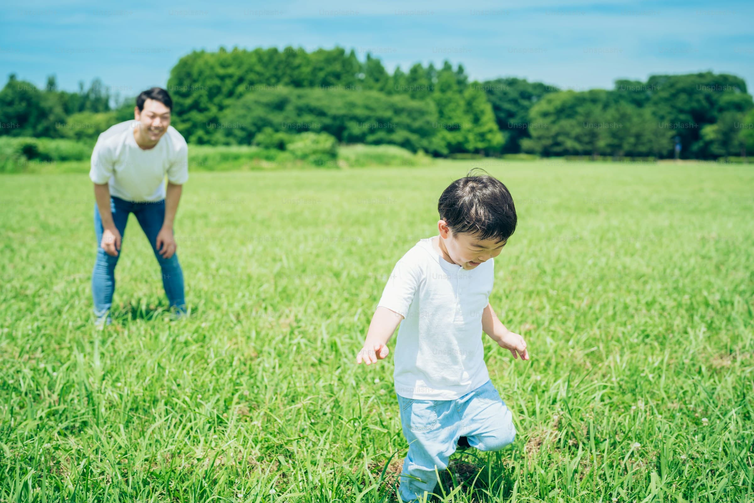 Child playing outdoors