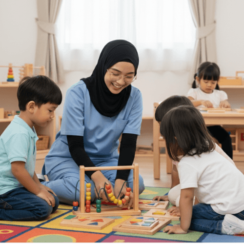 Children engaged in learning activities